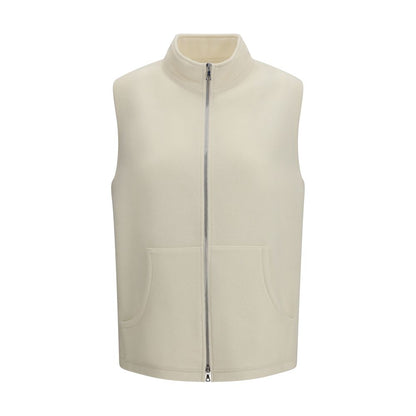 Vest by RIER for women in virgin wool beige features a stylish silhouette, showcasing distinct pockets and a refined for a truly stylish finish.