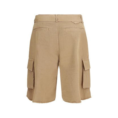 Bermuda Shorts by Laneus for men in cotton beige features a eye catching relaxed-fit & regular-fit and short with a eye catching .
