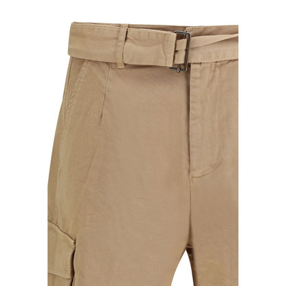 Bermuda Shorts by Laneus for men in cotton beige features an nuanced silhouette, showcasing a nuanced relaxed-fit & regular-fit with a short cut and for a sophisticated, premium finish.