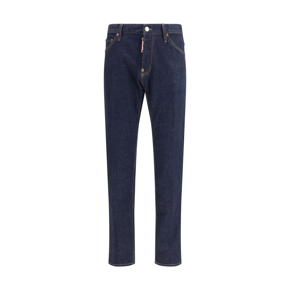 Jeans by Dsquared² for men in stretch denim cotton blue features a refined silhouette with a refined slim, defined by a and a refined long for a refined finish.