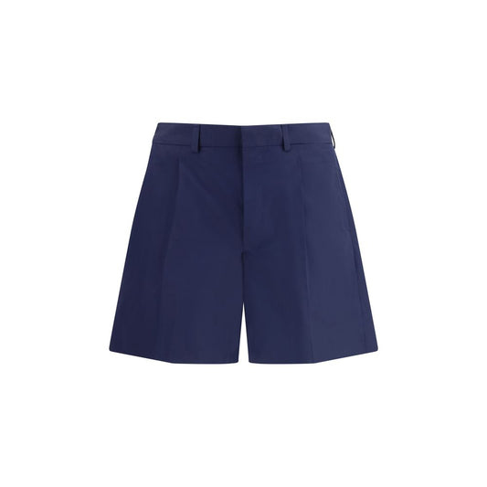 Short Trousers by Prada for men in cotton blue features an effortless chic silhouette, meticulously tailored with a sophisticated regular-fit, short, and for a effortless chic finish.