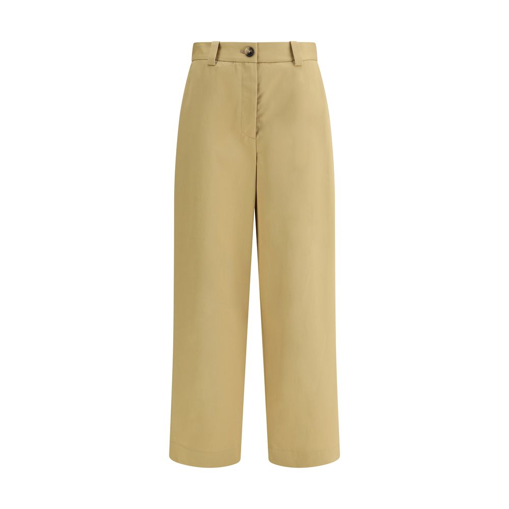 Casual Pants by Khaite for women in cotton beige features a refined silhouette with a refined regular-fit & wide, defined by a and a refined long for a refined finish.