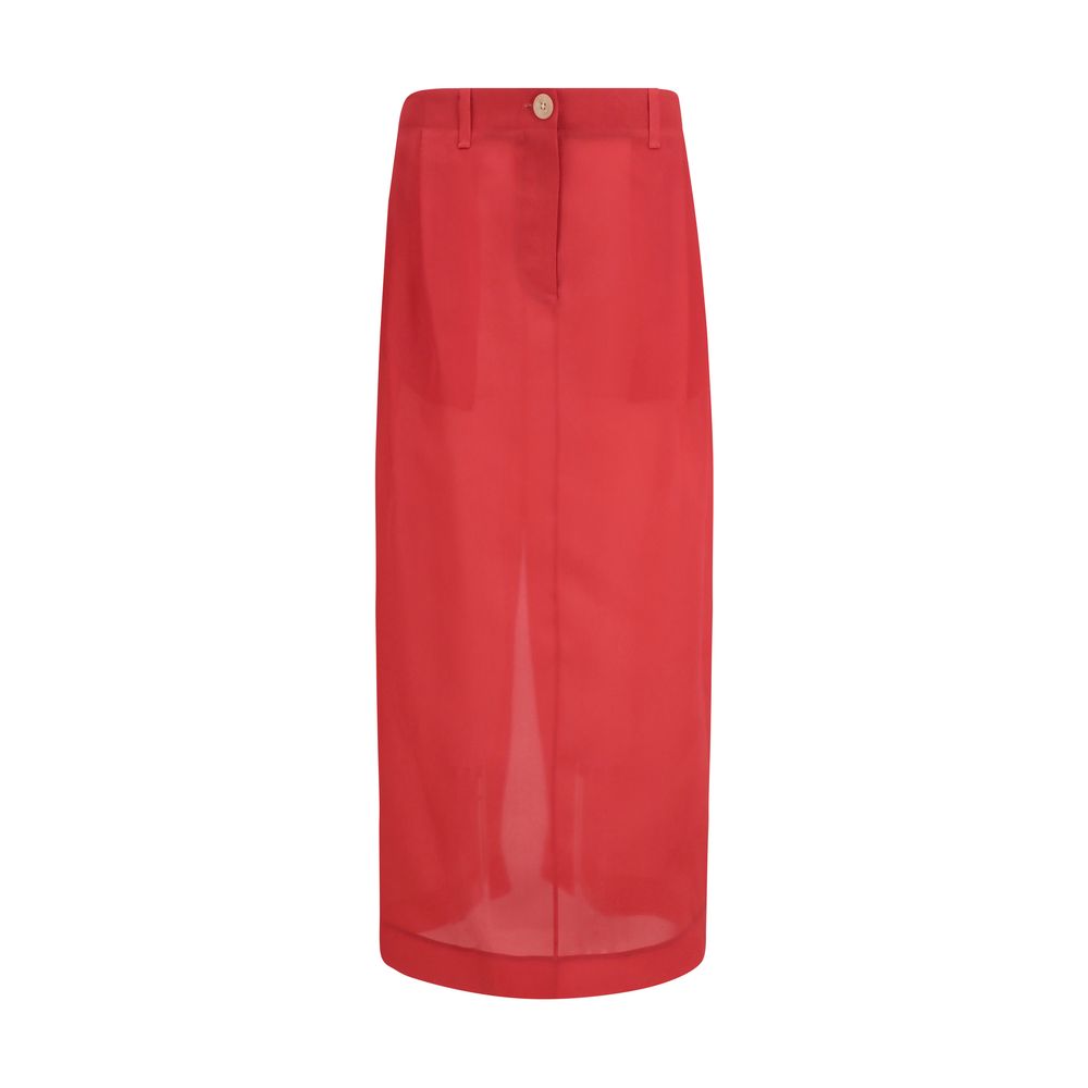 Skirt by Khaite for women in silk multicolor features a sublime silhouette, showcasing the sublime design of the Women's Silk Midi Skirt in a sophisticated midi.