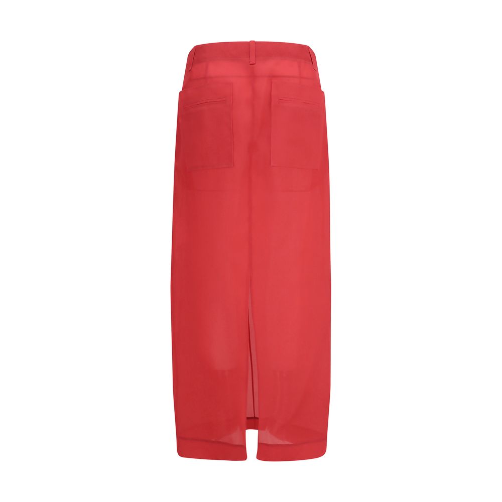 Skirt by Khaite for women in silk multicolor features a captivating silhouette, showcasing the captivating Women's Silk Midi Skirt design with a sophisticated midi for a captivating look.