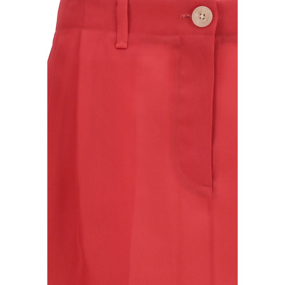 Skirt by Khaite for women in silk multicolor features an relaxed-yet-refined silhouette that elegantly showcases the Women's Silk Midi Skirt design and sophisticated midi.