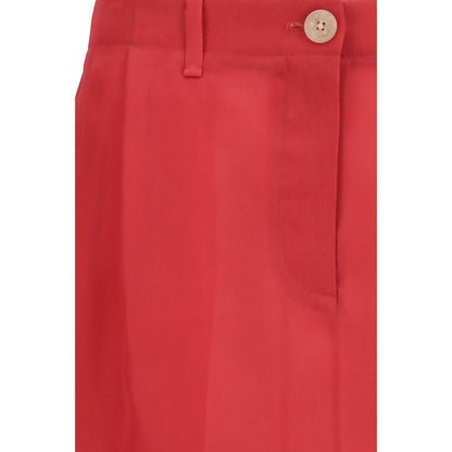 Skirt by Khaite for women in silk multicolor features an relaxed-yet-refined silhouette that elegantly showcases the Women's Silk Midi Skirt design and sophisticated midi.