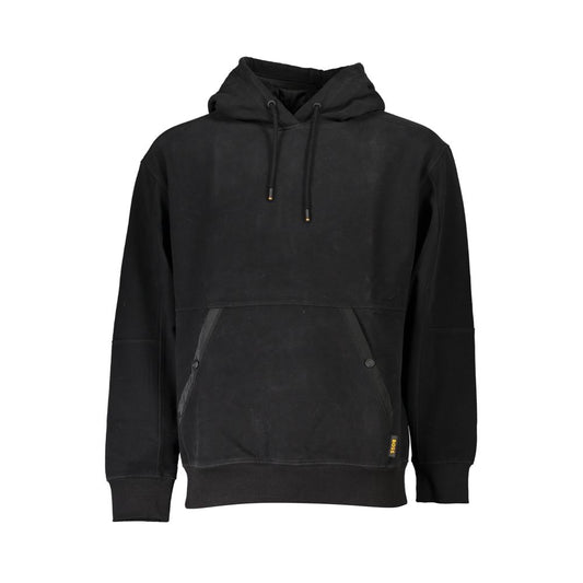 Sweatshirt Hoodie by Hugo Boss for men in cotton polyester black features a authentic silhouette, showcasing a sophisticated hooded neckline and authentic detail for a refined finish.