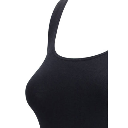Bodysuit by Wolford for women in stretch polyamide cotton black showcases a flawless silhouette, elegantly defined by a refined and for a flawless and polished finish.