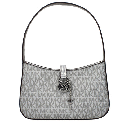 Handbag by Michael Kors for women in fabric gray & silver presents a ornamental silhouette, showcasing a secure , ample , and versatile adjustable-strap for a ornamental finish.