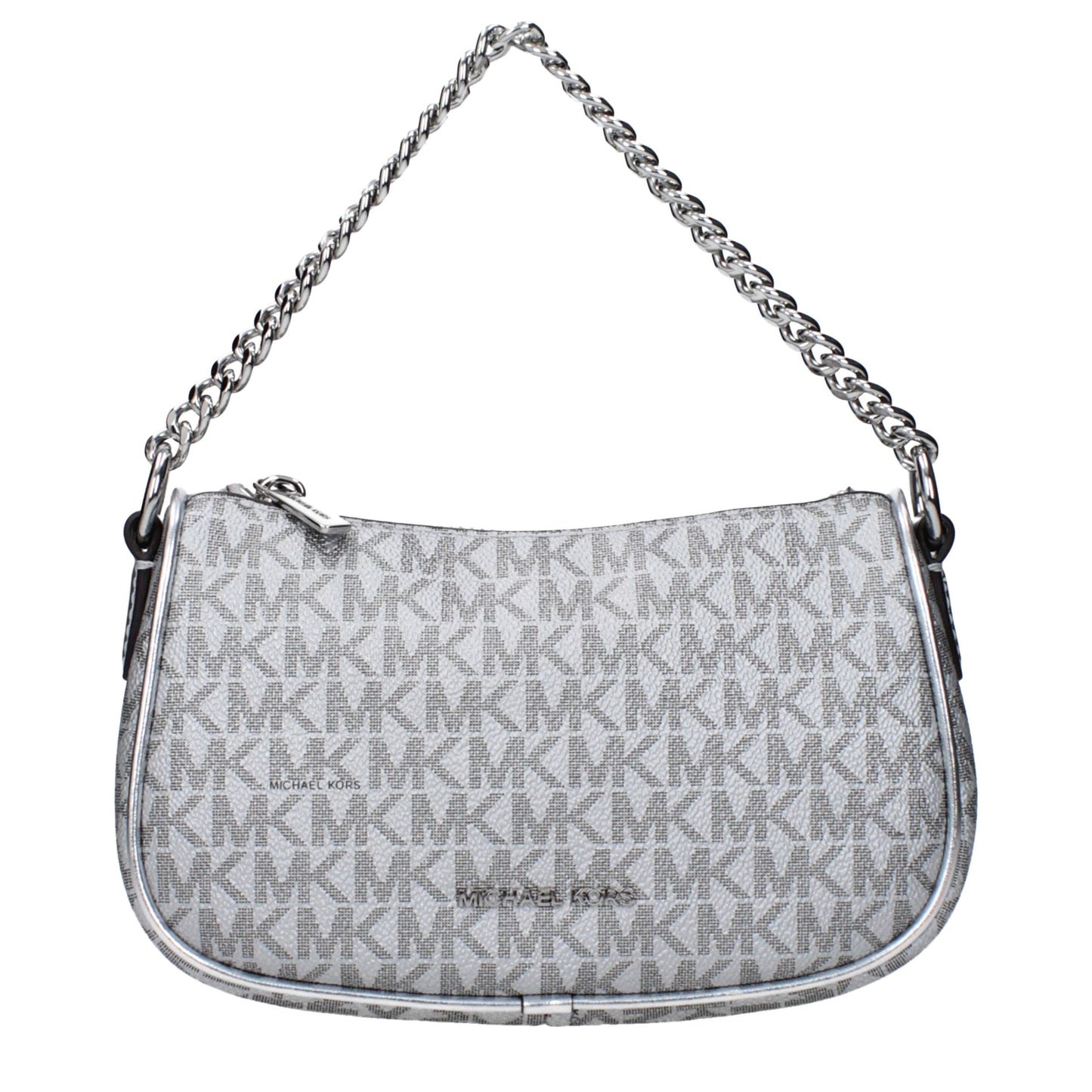 Handbag by Michael Kors for women in fabric gray & silver features an refined silhouette, showcasing a secure , ample , and versatile adjustable-strap for a sophisticated refined aesthetic.