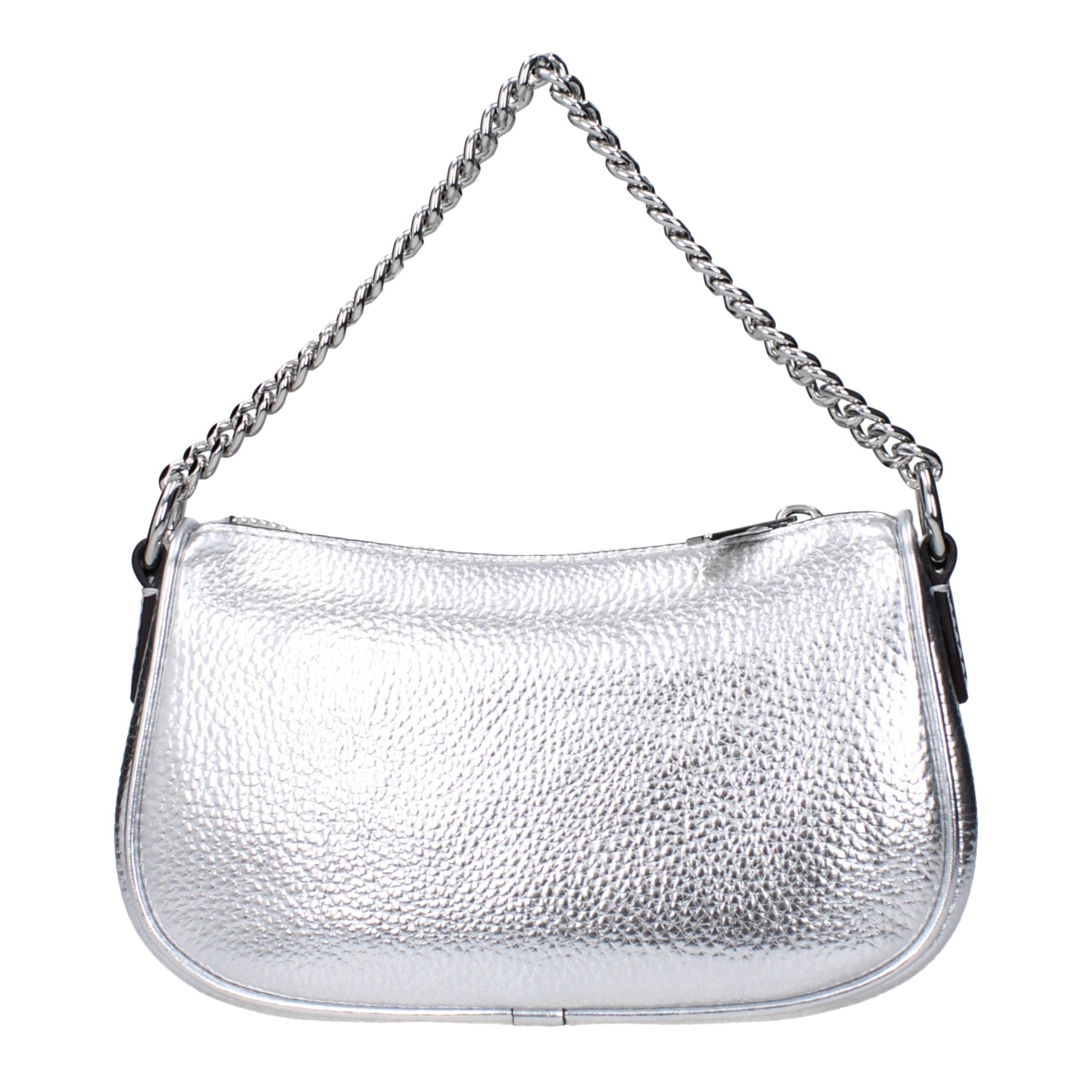 This Handbag by Michael Kors for women in leather and gray & silver presents a sculptural silhouette featuring a secure , ample , and versatile adjustable-strap for a sculptural finish.
