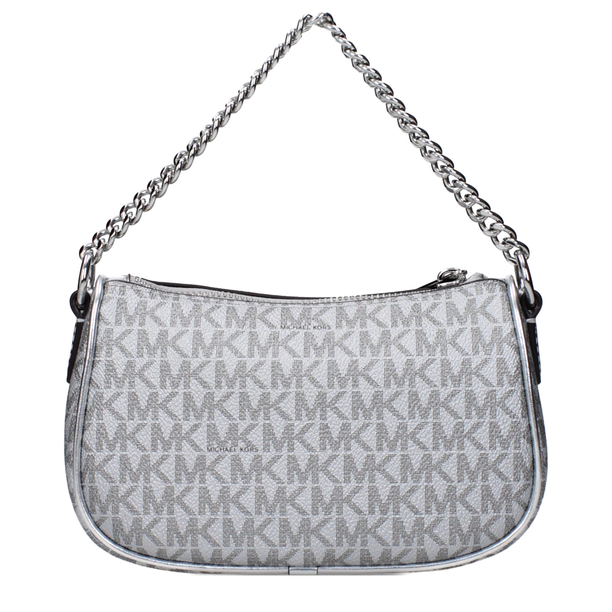 Handbag by Michael Kors for women in fabric gray & silver features a ornamental silhouette, showcasing a secure , ample , and ornamental adjustable-strap for a sophisticated look.