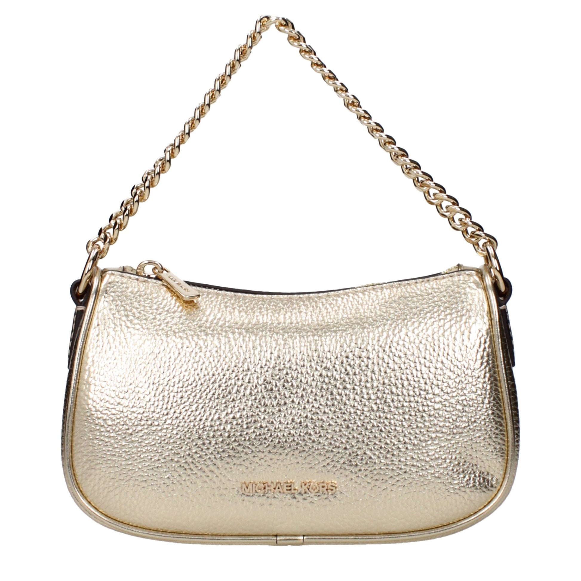 This Handbag by Michael Kors for women in leather and gold presents a sculptural silhouette featuring a secure , ample , and versatile adjustable-strap for a sculptural finish.