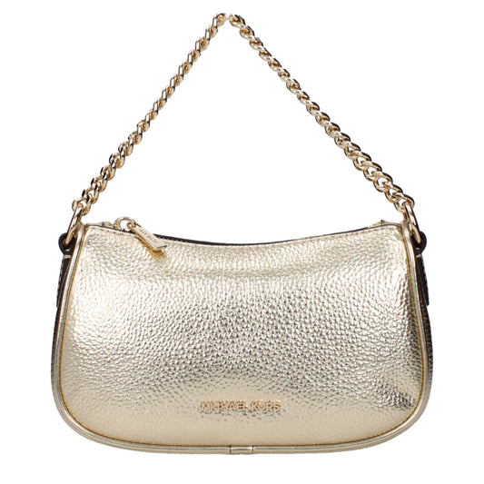 This Handbag by Michael Kors for women in leather and gold presents a sculptural silhouette featuring a secure , ample , and versatile adjustable-strap for a sculptural finish.