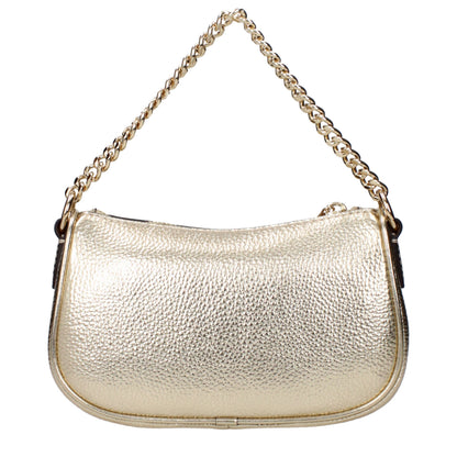 Handbag by Michael Kors for women in leather gold features a refined silhouette, showcasing a secure , organized , and versatile adjustable-strap for a refined finish.