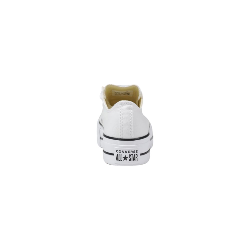 Sneakers by Converse for women in polyester white presents a sumptuous silhouette as Women's Low-Top Casual Polyester Sneakers, expertly defined by a sumptuous low-top casual style for a sumptuous, high-fashion look.