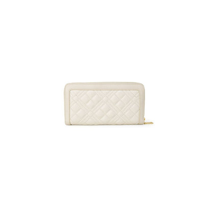 Wallet by Love Moschino for women in polyethylene & polyurethane beige, gold & signature showcases a refined silhouette, artfully detailed with the signature style of the Polyethylene & Polyurethane Wallet and functional compact-design.