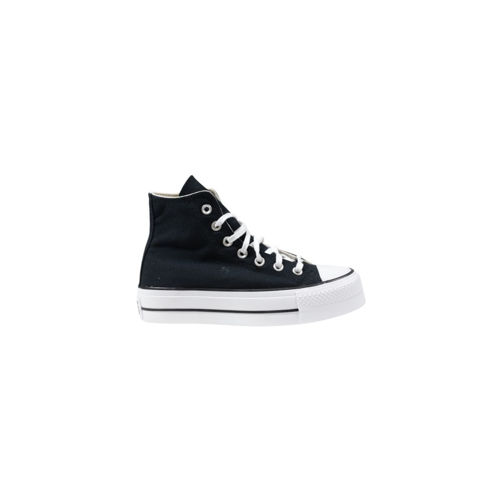 Sneakers by Converse for women in polyester black presents a sumptuous silhouette as Women's High-Top Casual Polyester Sneakers, expertly defined by a sumptuous high-top casual style for a sumptuous, high-fashion look.