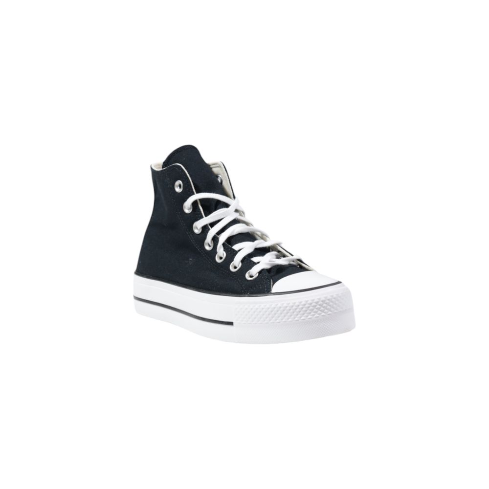 Sneakers by Converse for women in polyester black presents a sumptuous silhouette as Women's High-Top Casual Polyester Sneakers, expertly defined by a sumptuous high-top casual style for a sumptuous, high-fashion look.
