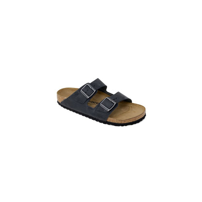 Birkenstock Men's Suede Leather & Cork Slippers - Black