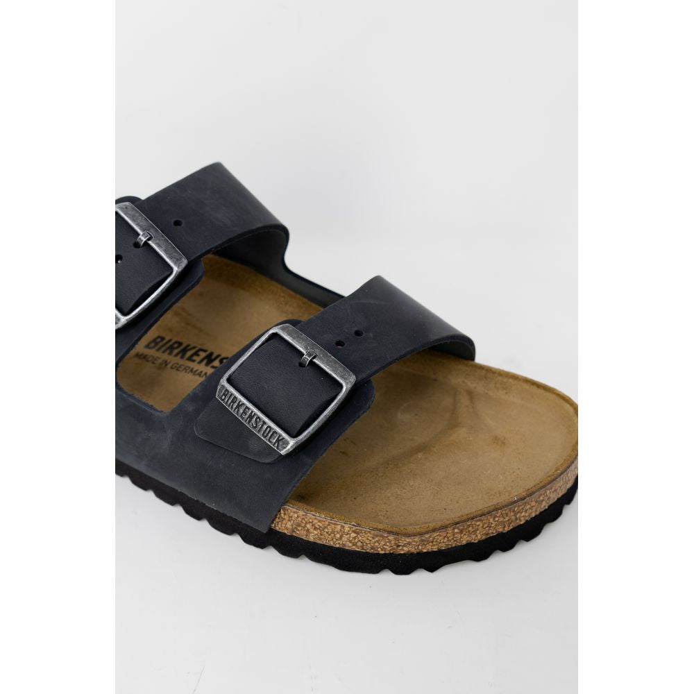 Birkenstock Men's Suede Leather & Cork Slippers - Black