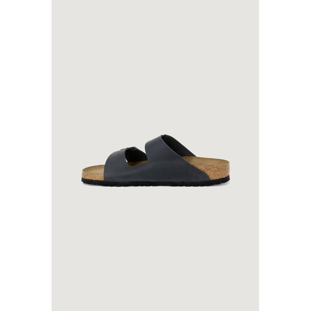 Birkenstock Men's Suede Leather & Cork Slippers - Black
