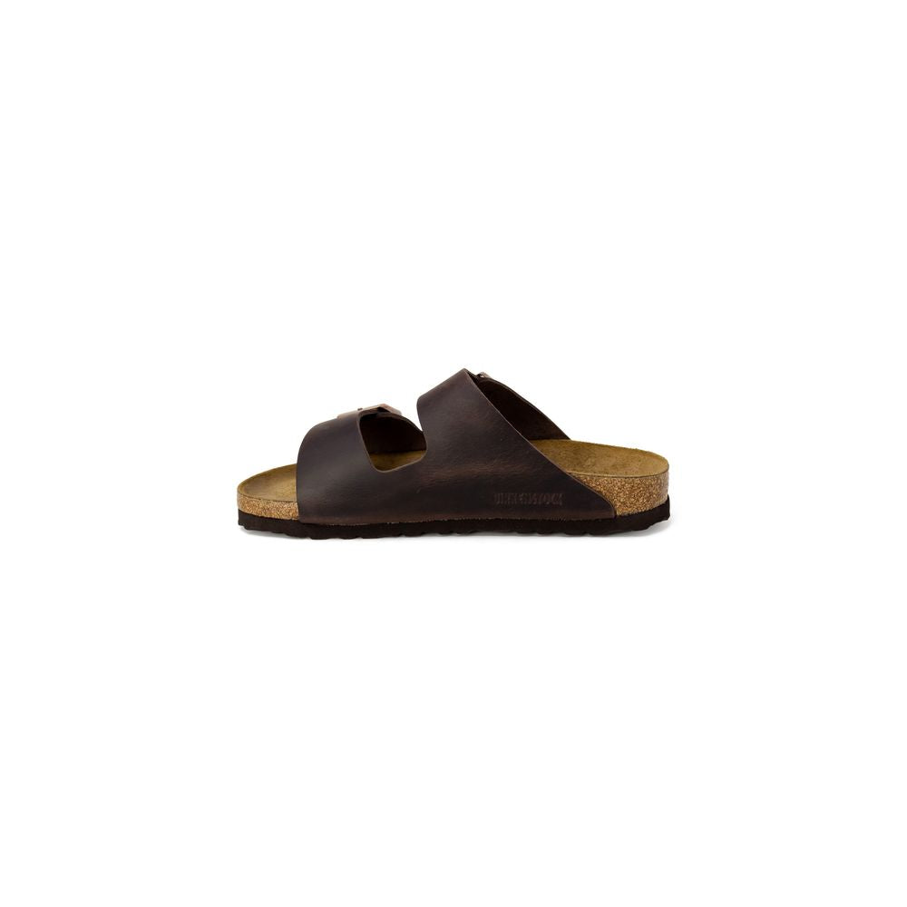 Birkenstock Women's Synthetic Suede Leather Slider Slippers - Brown