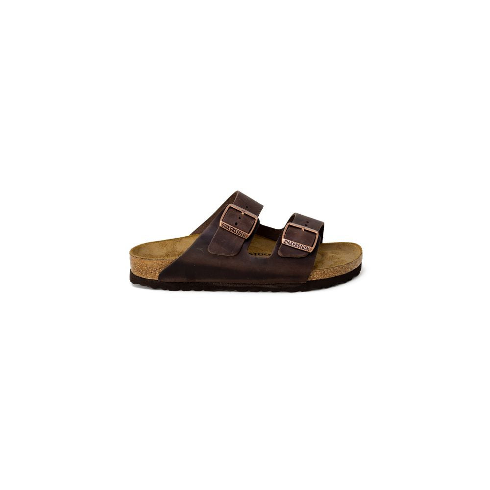 Birkenstock Women's Synthetic Suede Leather Slider Slippers - Brown