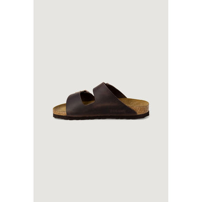 Birkenstock Women's Synthetic Suede Leather Slider Slippers - Brown