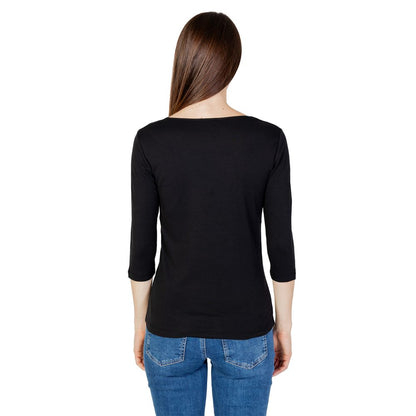 T-Shirt by Street One for women in modal & cotton black showcases a chic silhouette, artfully detailed with a chic round neckline and for a chic finish.