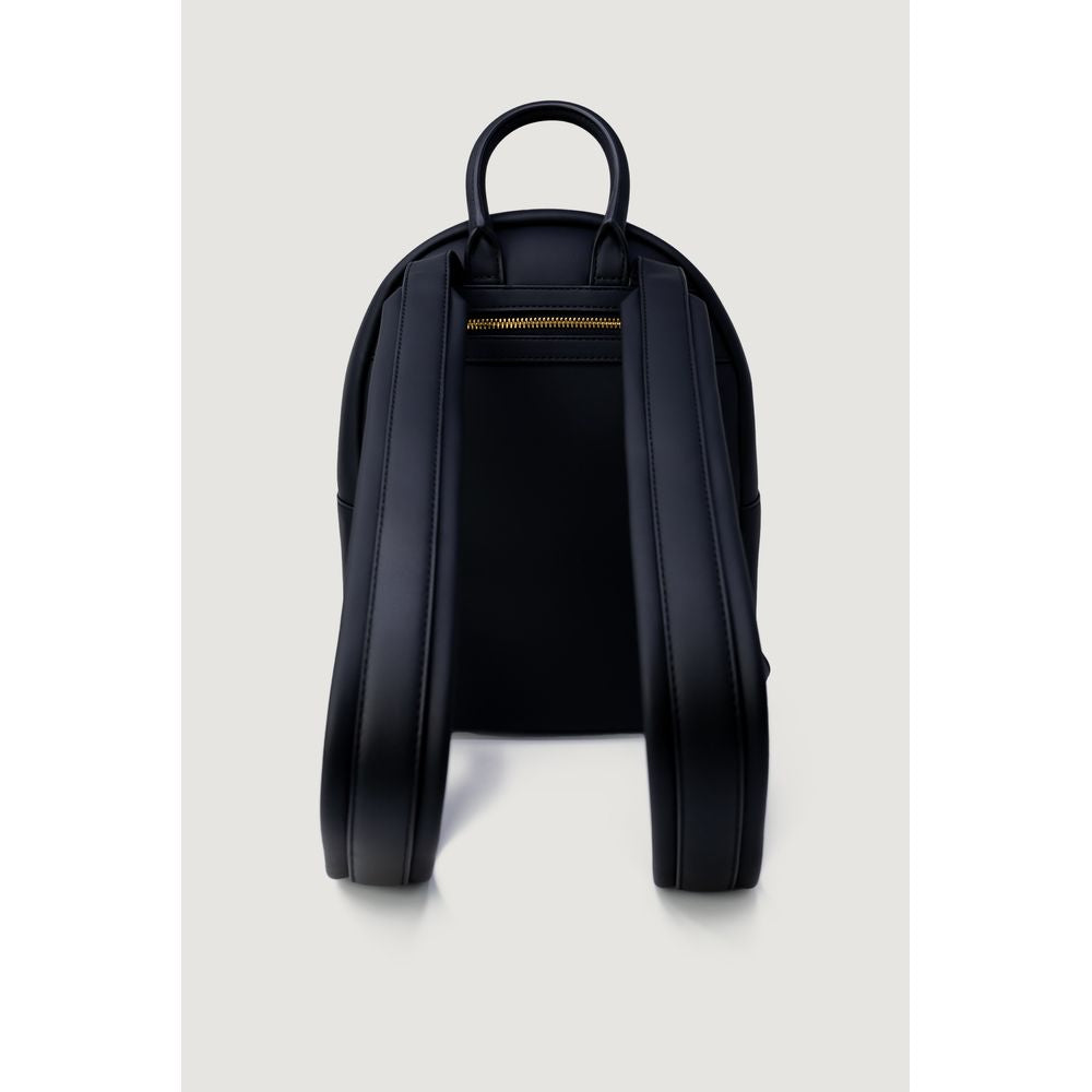 Love Moschino Polyethylene Leather Backpack - Black Gold