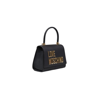 Small Evening Flap Handbag by Love Moschino for women in polyethylene & polyurethane bicolour & gold features a exquisite silhouette, showcasing a secure flap and exquisite with versatile handle for a exquisite finish.