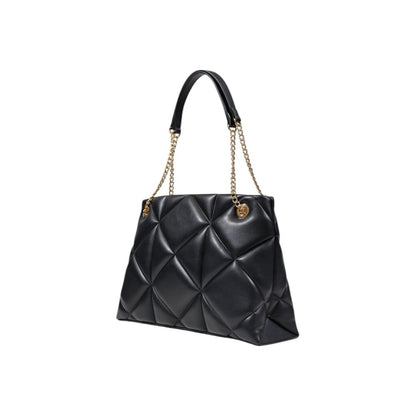 Large Quilted Evening Handbag by Love Moschino for women in polyethylene & polyurethane black, gold, patterned & signature features a exquisite silhouette, showcasing a secure and exquisite with versatile handle for a exquisite finish.