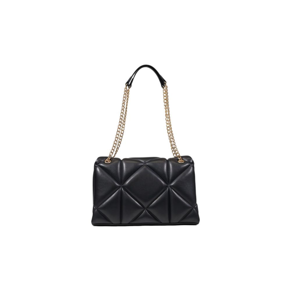 Medium Quilted Handbag by Love Moschino for women in polyethylene & polyurethane black, gold & patterned features a ornamental silhouette, showcasing a secure , ample , and ornamental for a sophisticated look.