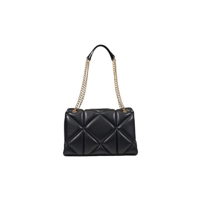 Medium Quilted Handbag by Love Moschino for women in polyethylene & polyurethane black, gold & patterned features a ornamental silhouette, showcasing a secure , ample , and ornamental for a sophisticated look.