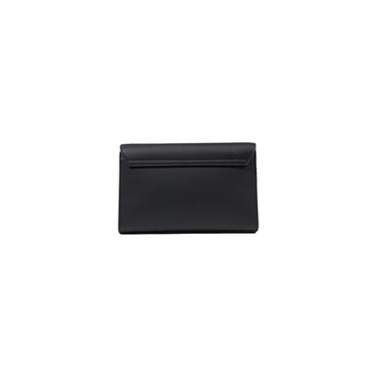 Small Flap Handbag by Love Moschino for women in polyethylene & polyurethane black features a signature silhouette, showcasing a secure flap and signature with versatile for a sophisticated look.
