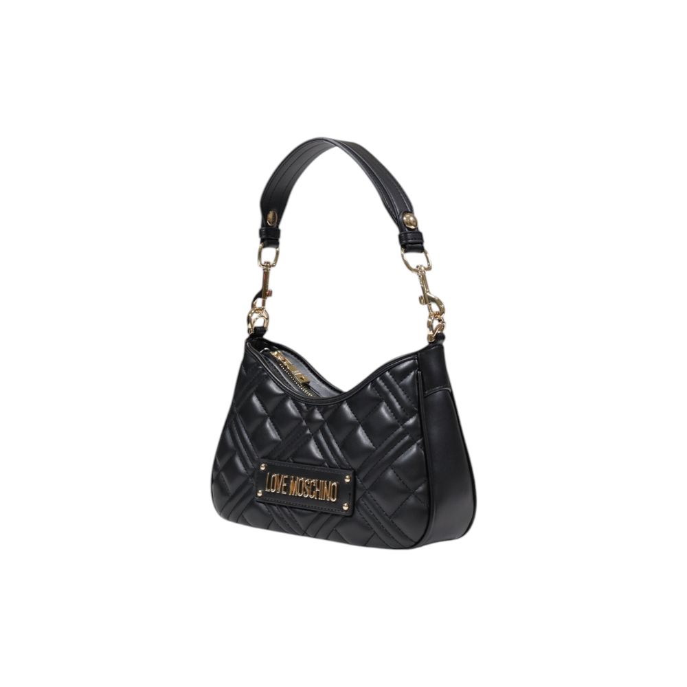 Small Quilted Evening Handbag by Love Moschino for women in polyethylene & polyurethane black & gold features a exquisite silhouette, showcasing a secure and exquisite with versatile for a exquisite finish.