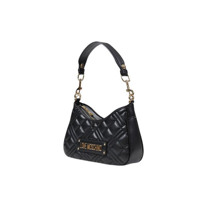 Small Quilted Evening Handbag by Love Moschino for women in polyethylene & polyurethane black & gold features a exquisite silhouette, showcasing a secure and exquisite with versatile for a exquisite finish.