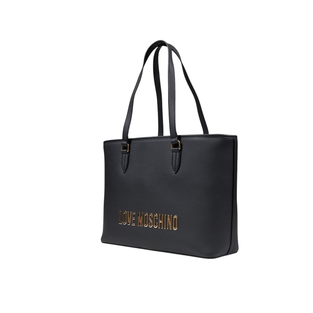 Large Handbag by Love Moschino for women in polyethylene & polyurethane bicolour & gold features a exquisite silhouette, showcasing a secure and exquisite with versatile handle for a exquisite finish.