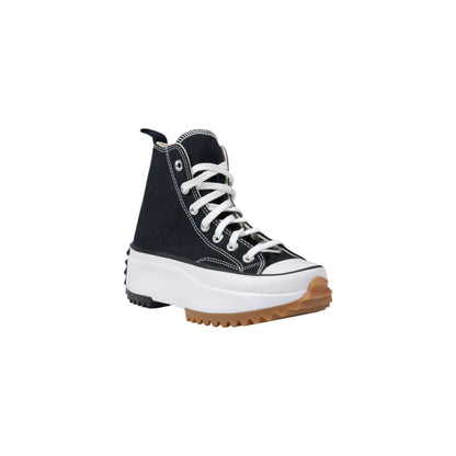 Sneakers by Converse for women in rubber & fabric black & white features an opulent silhouette from the Women's Lightweight Casual Rubber & Fabric Sneakers collection, showcasing a signature casual style with an opulent finish.