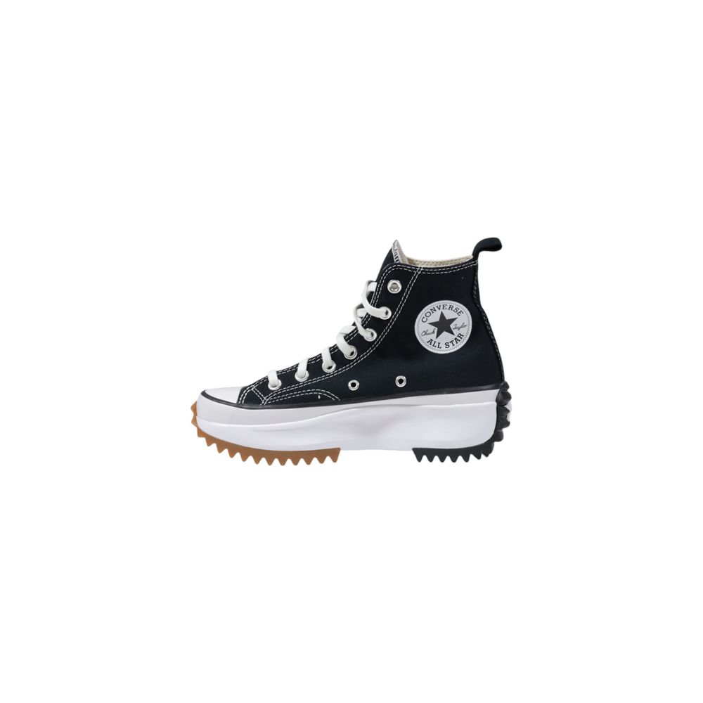Sneakers by Converse for women in rubber & fabric black & white presents a sumptuous silhouette, artfully capturing the essence of the Women's Lightweight Casual Rubber & Fabric Sneakers with its sumptuous casual style design.
