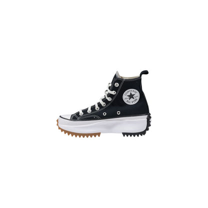 Sneakers by Converse for women in rubber & fabric black & white presents a sumptuous silhouette, artfully capturing the essence of the Women's Lightweight Casual Rubber & Fabric Sneakers with its sumptuous casual style design.