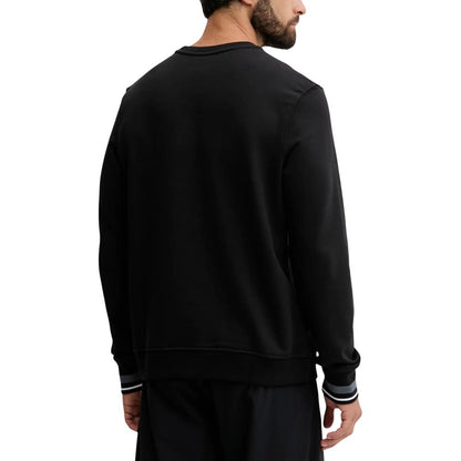 Activewear Sweatshirt by Calvin Klein Sport for men in cotton polyester black showcases a athletic silhouette with sleeves, a athletic , and high-performance for a athletic aesthetic.