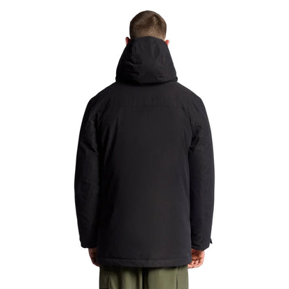 Lyle & Scott Men's Thermal Stretch Polyester Hooded Parka - Black