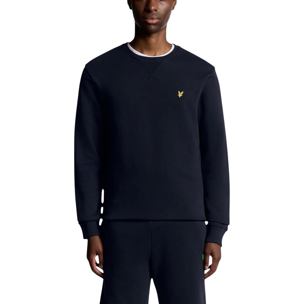 Lyle & Scott Men's Crew-Neck Cotton Activewear Sweatshirt - Blue