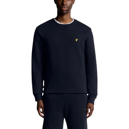Lyle & Scott Men's Crew-Neck Cotton Activewear Sweatshirt - Blue