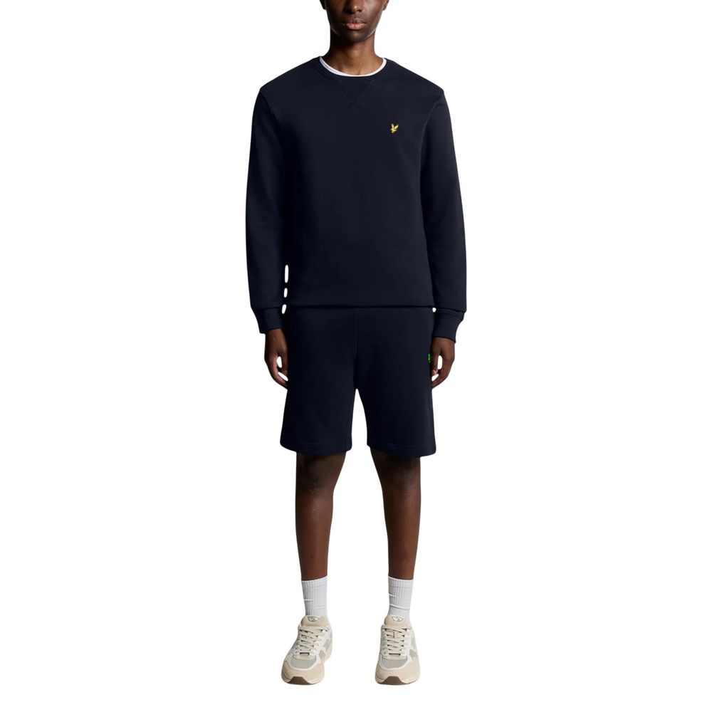 Lyle & Scott Men's Crew-Neck Cotton Activewear Sweatshirt - Blue