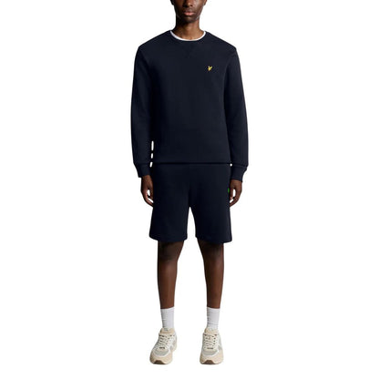Lyle & Scott Men's Crew-Neck Cotton Activewear Sweatshirt - Blue