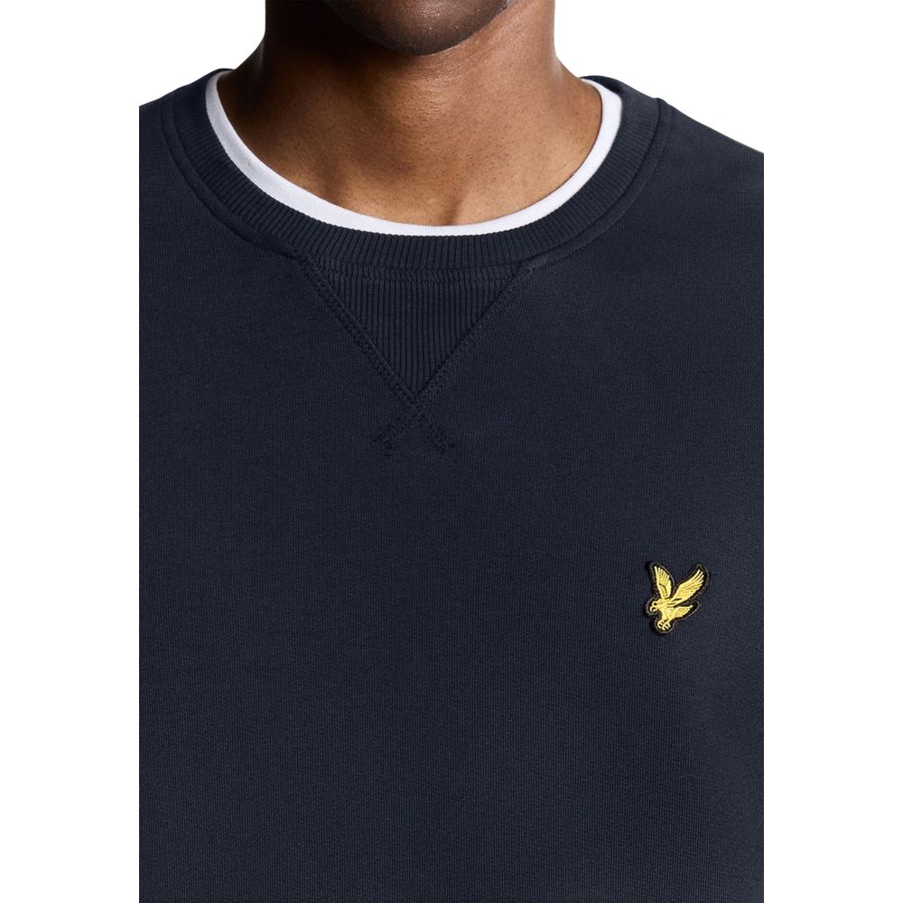 Lyle & Scott Men's Crew-Neck Cotton Activewear Sweatshirt - Blue