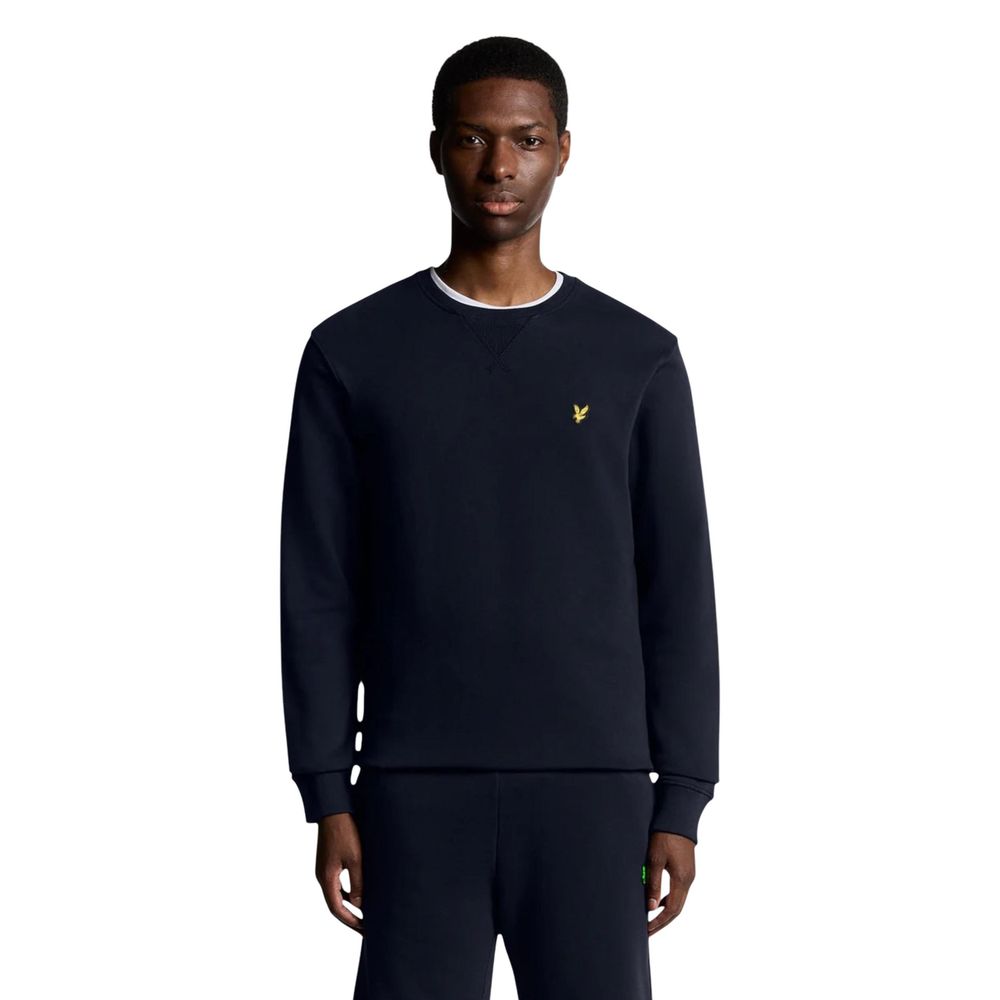 Lyle & Scott Men's Crew-Neck Cotton Activewear Sweatshirt - Blue